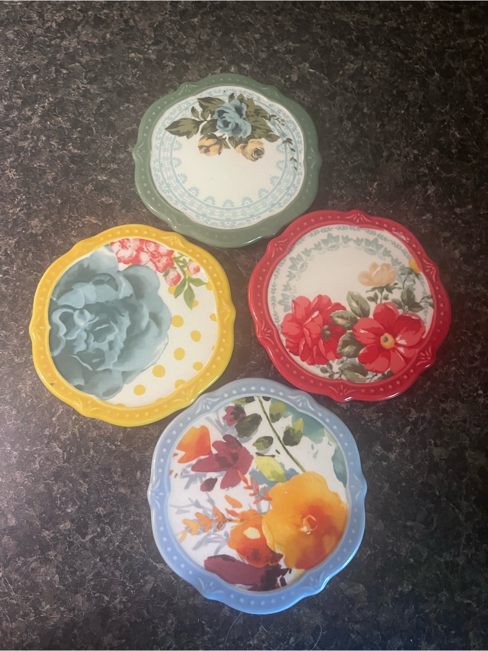 The Pioneer Woman Vintage Willow Blue Stoneware Coaster